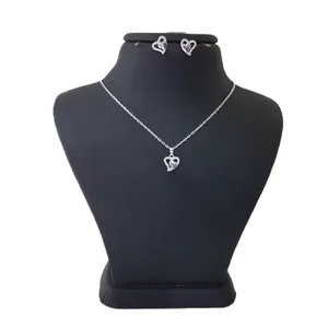 نیم ست نقره زنانه مدل قلب