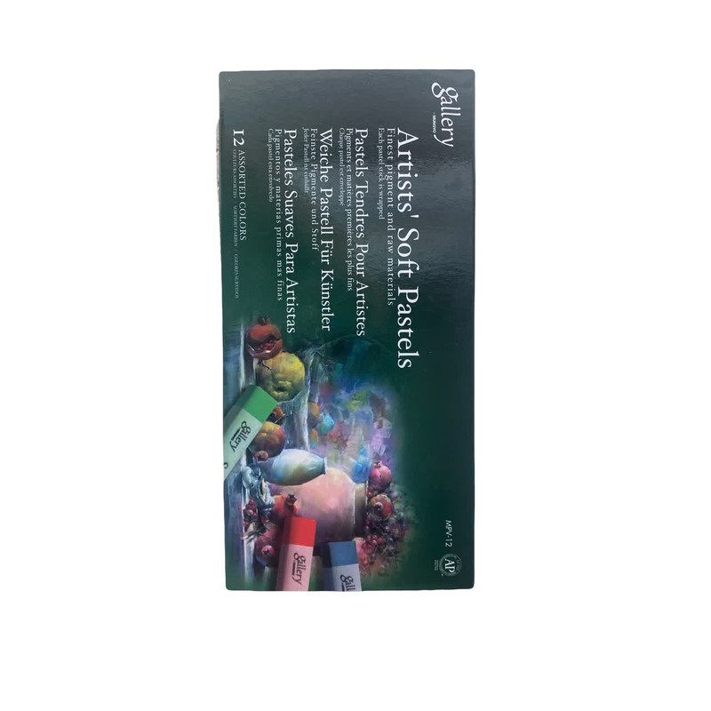 پاستل گچی 12 رنگ گالری مدل artists soft pastels