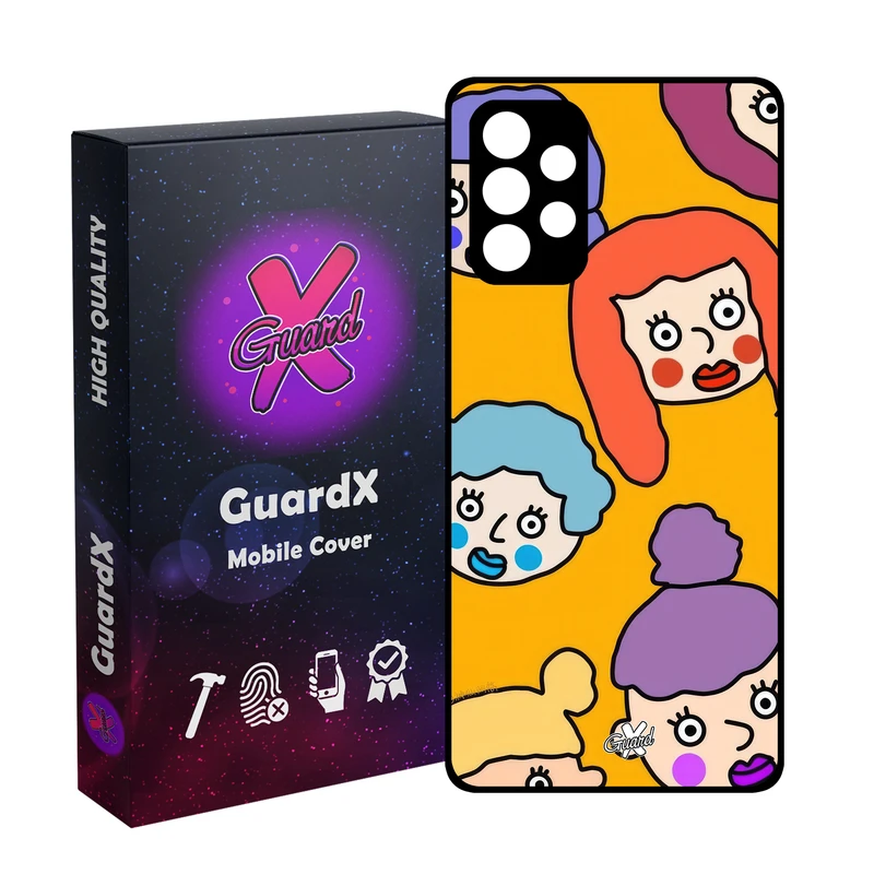 کاور گارد ایکس طرح نقاشی مدل Glass10643 مناسب برای گوشی موبایل سامسونگ Galaxy A32 4G