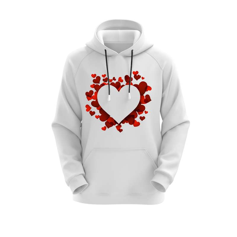 هودی زنانه مدل قلب کد E 1022