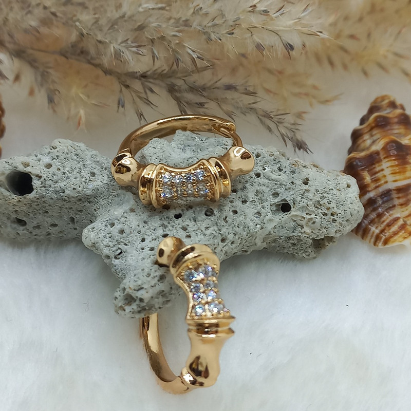 گوشواره زنانه ژوپینگ مدل حلقه ای کد NE 018