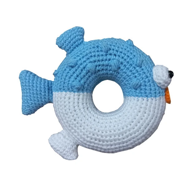 عروسک بافتنی مدل ماهی دوناتی کد 1