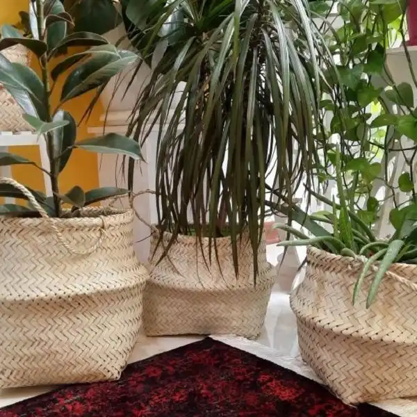 سبد حصیری مدل خمره ای کد 29cm