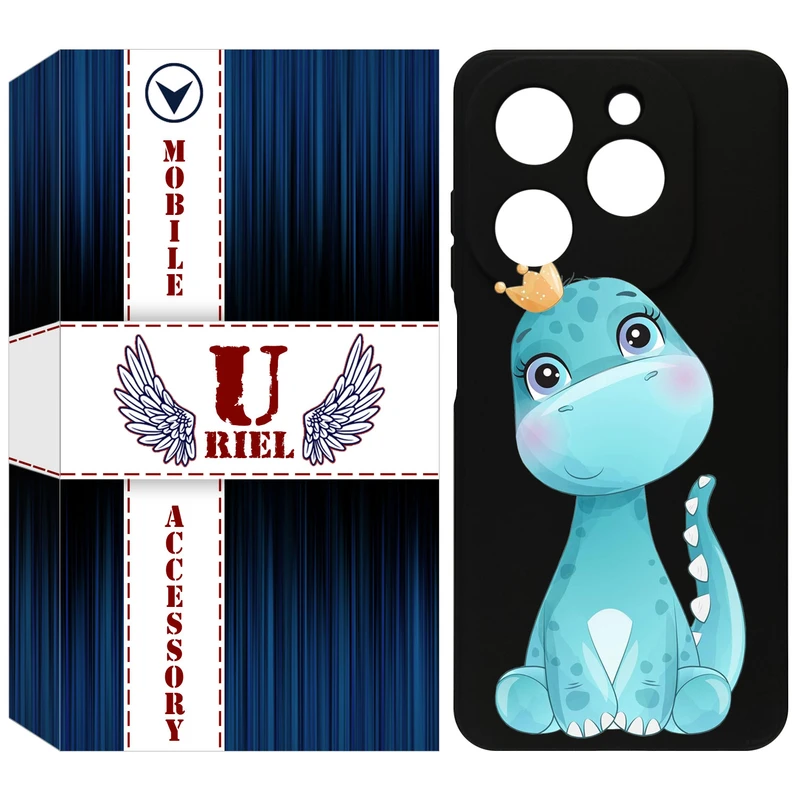 کاور یوریل مدل KSH کد 60 طرح دایناسور مناسب برای گوشی موبایل تکنو Spark 20 / Spark Go 2024