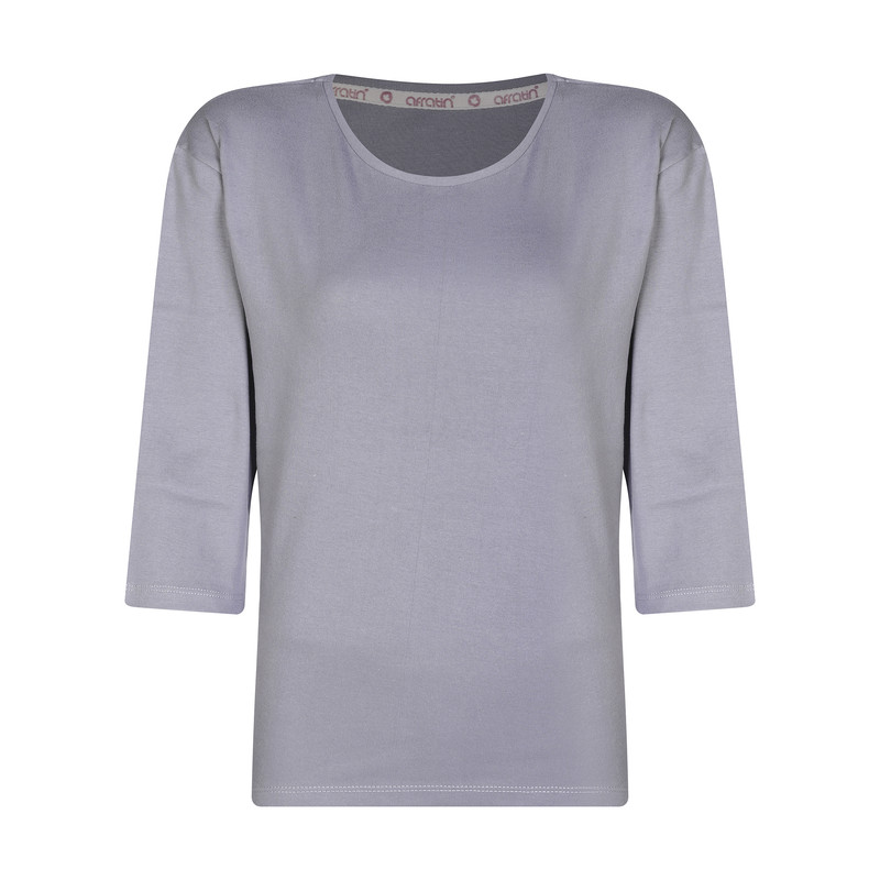 ست تیشرت و شلوار زنانه افراتین مدل کاکتوس کد 6599 رنگ طوسی