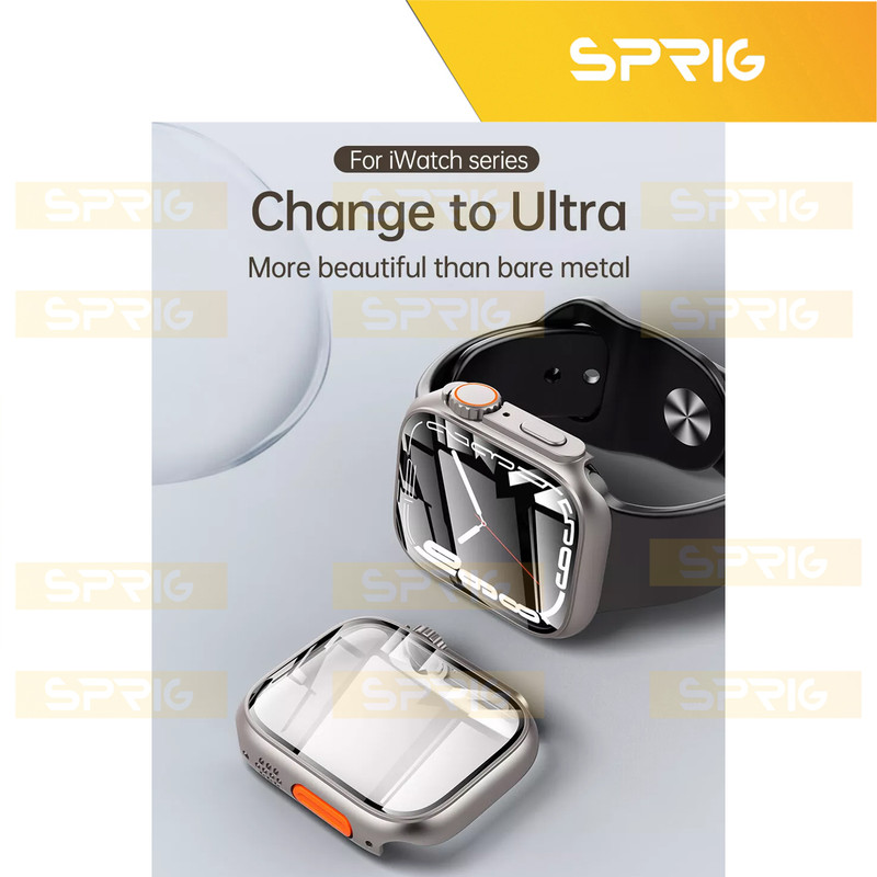 کاور اسپریگ مدل Ultra Transform مناسب برای اپل واچ سری 4/5/6/Se سایز 44 میلی متری به همراه محافظ صفحه نمایش