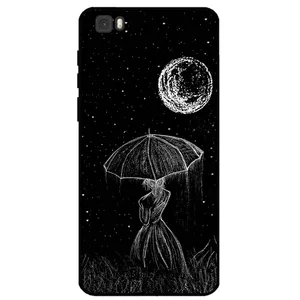 Megafone Girl and Moon 1369 Cover For Huawei P8 Lite