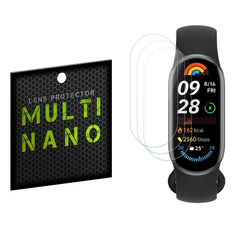 محافظ صفحه نمایش مولتی نانو مدل X-S3T مناسب برای ساعت هوشمند شیائومی Smart Band 9 بسته سه عددی