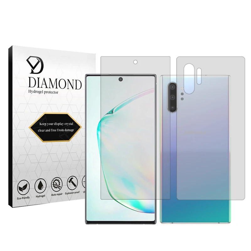 محافظ صفحه نمایش شفاف دیاموند مدل Tough مناسب برای گوشی موبایل سامسونگ Galaxy Note10 Plus 5G به همراه محافظ پشت گوشی