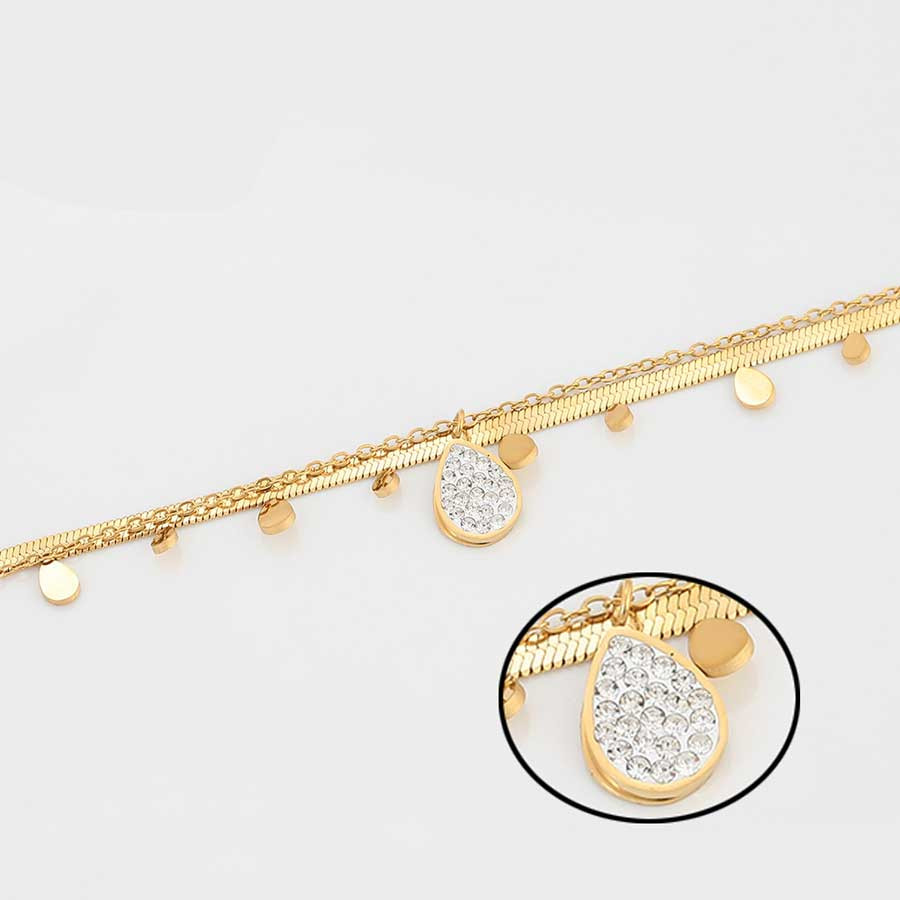 دستبند زنانه ژوپینگ مدل دو رج اشکی