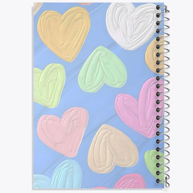 دفتر لیست خرید 50 برگ خندالو طرح پترن قلبی کد N3175