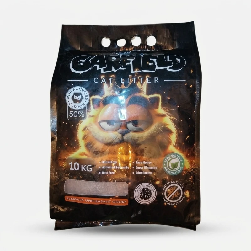 خاک گربه گارفیلد مدل کربن دار وزن 10 کیلوگرم