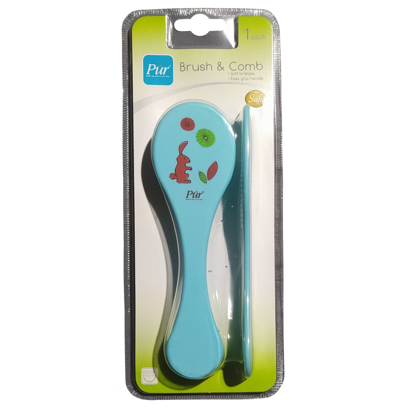 ست شانه و برس کودک پیور مدل Rabbit-B