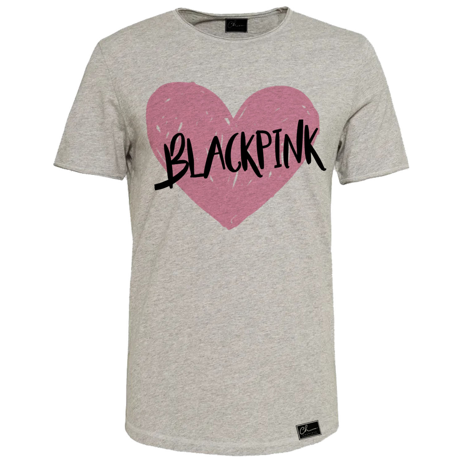 تی شرت زنانه مدل blackpink کد ZJ13 رنگ طوسی