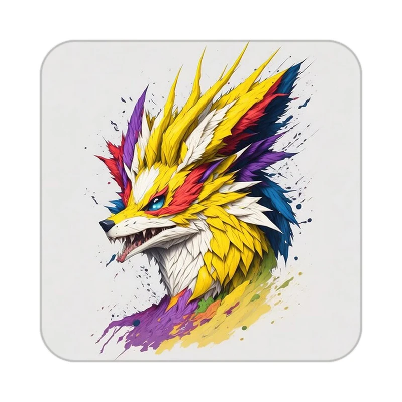 زیر لیوانی کاکتی طرح حیوانات رنگی مدل mp26339