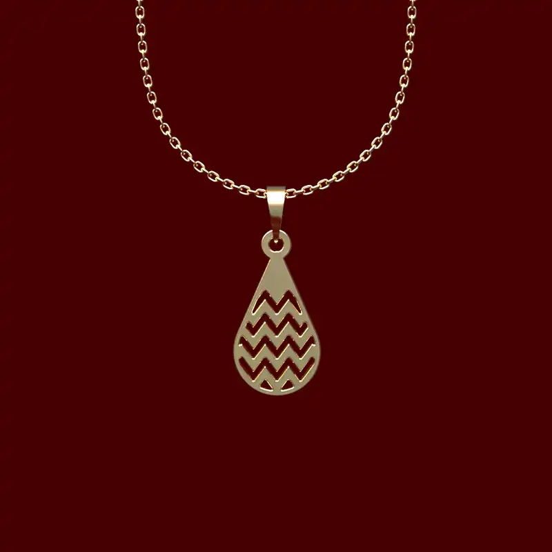 گردنبند طلا 18 عیار زنانه مدوپد مدل اشک کد MM2-1-1273