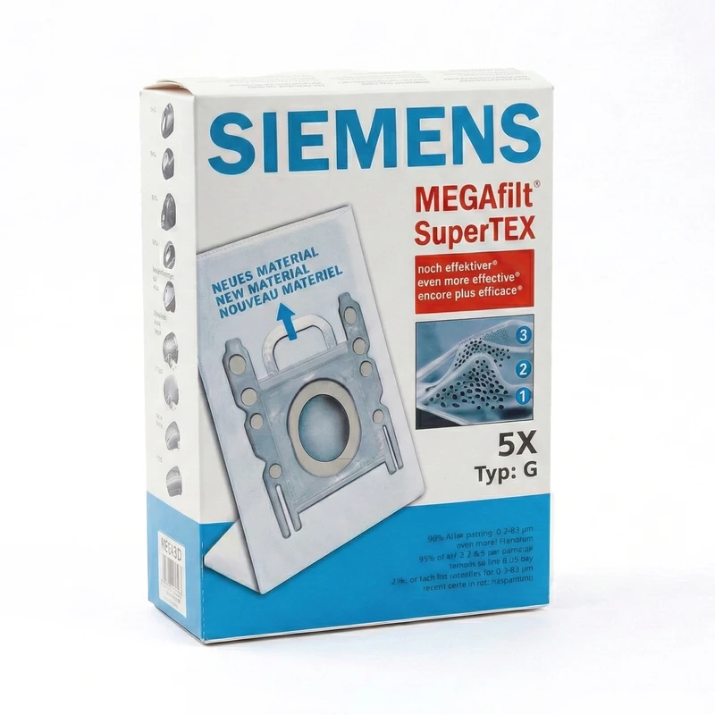 پاکت جاروبرقی مدل MEGAfilt SuperTEX مناسب برای بوش و زیمنس تایپ G بسته 5 عددی