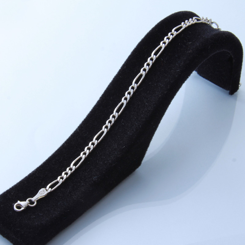 دستبند نقره مدل فیگارو rzzde-0116