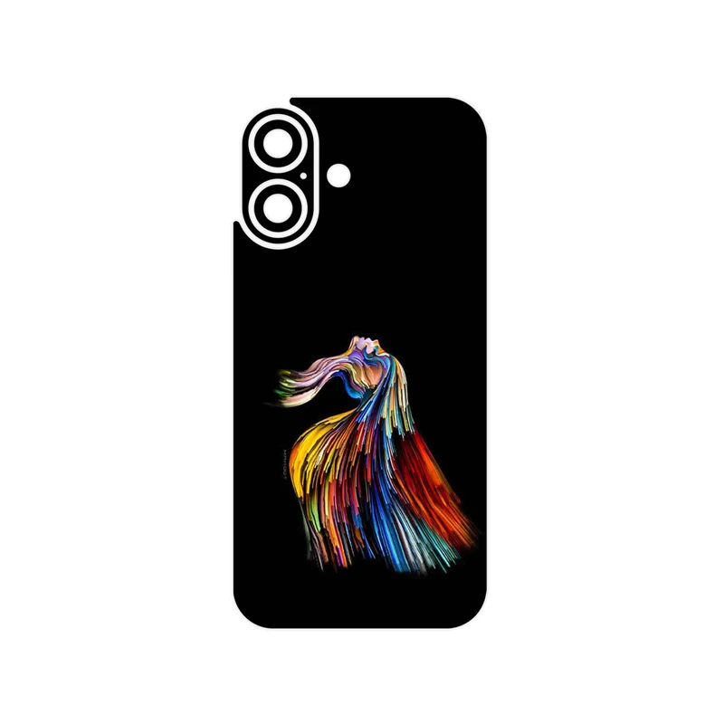 برچسب پوششی ماهوت مدل Rainbow Hair Digital Art مناسب برای گوشی موبایل اپل iPhone 16