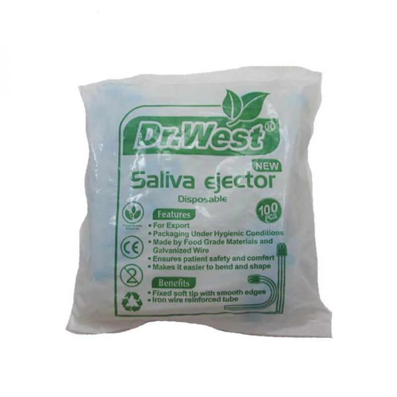 عکس شماره 2 : سرساکشن یکبار مصرف دندانپزشکی دکتر وست مدل 01 بسته 100 عددی