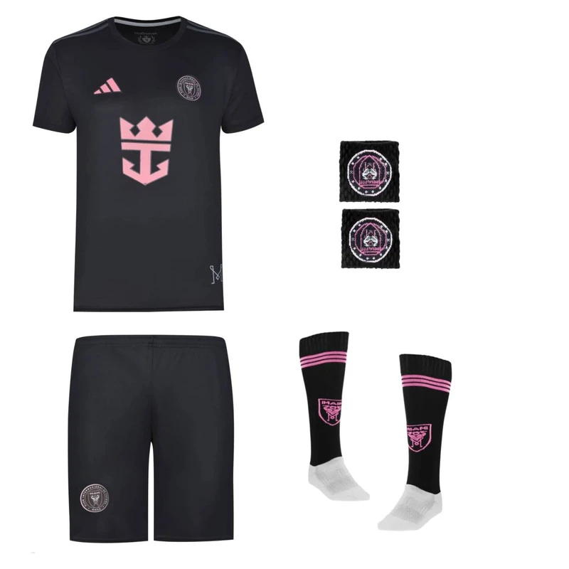 ست 5 تکه لباس ورزشی پسرانه مدل اینترمیامی طرح مسی کد 2026m