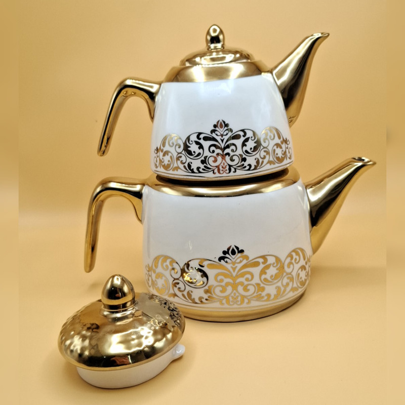 ست کتری و قوری مدل تبسم گنجایش کتری 2 لیتر گنجایش قوری 0.75 لیتر