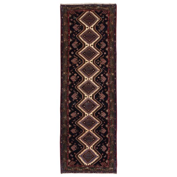 فرش قدیمی دستباف کناره طول سه متر سی پرشیا کد 187449 فرش قدیمی دستباف کناره طول سه متر سی پرشیا کد 187449