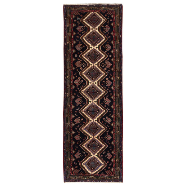 فرش قدیمی دستباف کناره طول سه متر سی پرشیا کد 187449