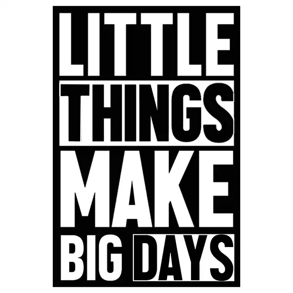 استیکر لپ تاپ طرح چیز های کوچک روزهای بزرگ میسازند کد 1111MMIX