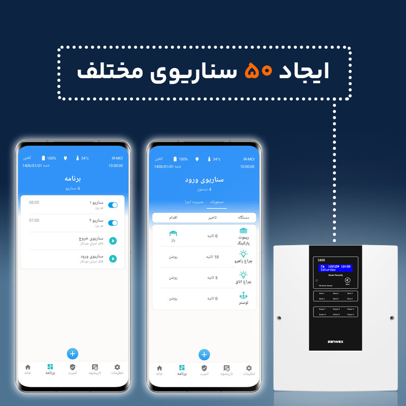 سیستم دزدگیر و هوشمند سازی ساختمان سنوکس مدل S800