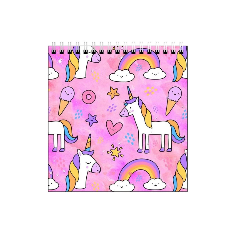 دفتر طراحی طرح یونیکورن و بستنی و رنگین کمان کد 3263153