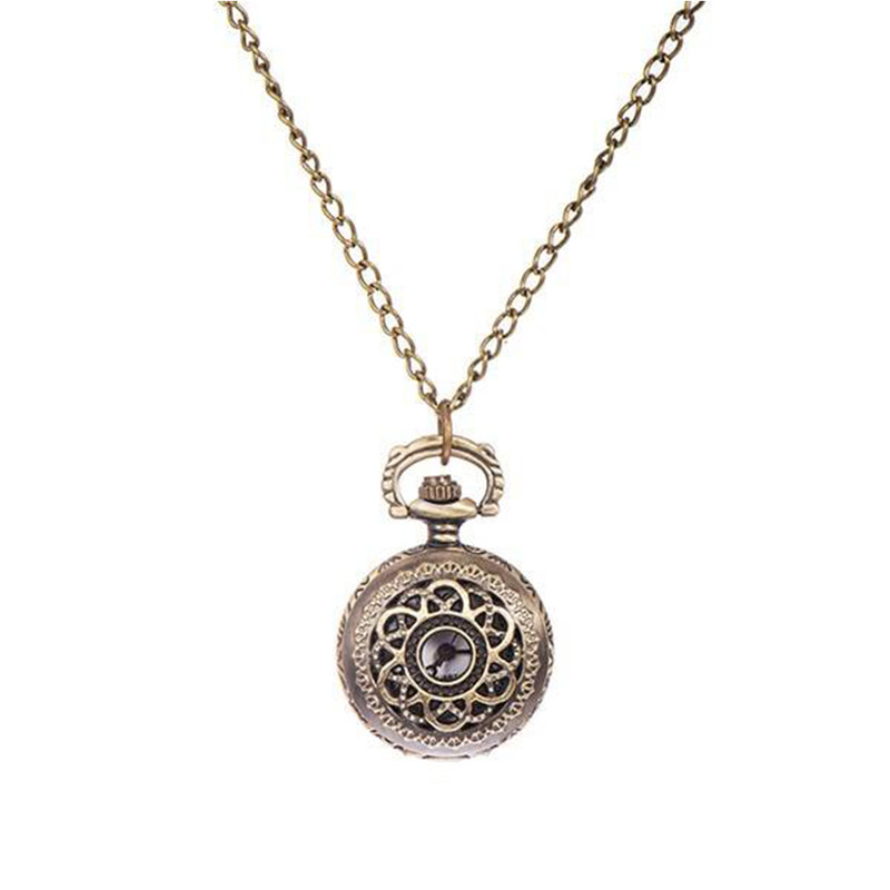 ساعت گردنبندی عقربه ای مدل گل کد 02