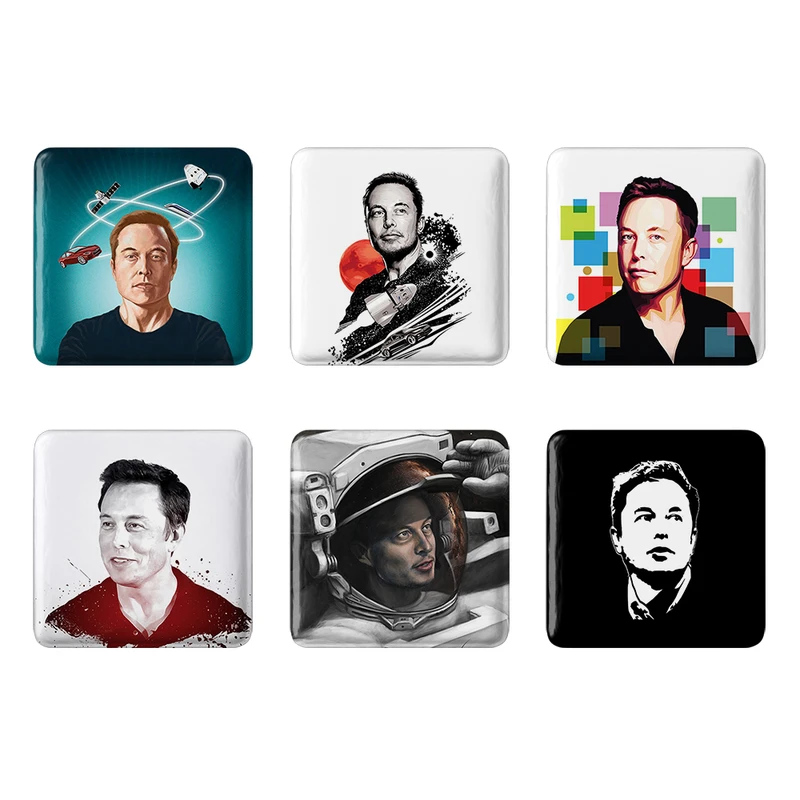 مگنت خندالو مدل ایلان ماسک Elon Musk کد 411A مجموعه 6 عددی