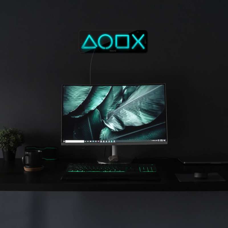 چراغ دیواری نئون دیزاین مدل Ps-Keys-BL_TBL