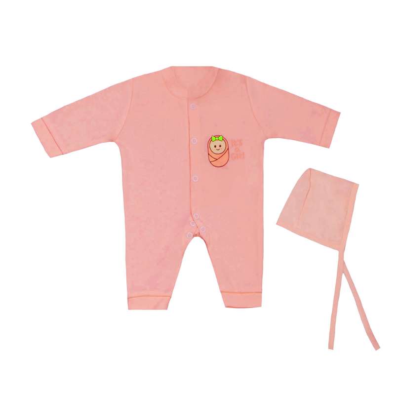 ست سرهمی و کلاه نوزادی مدل beb