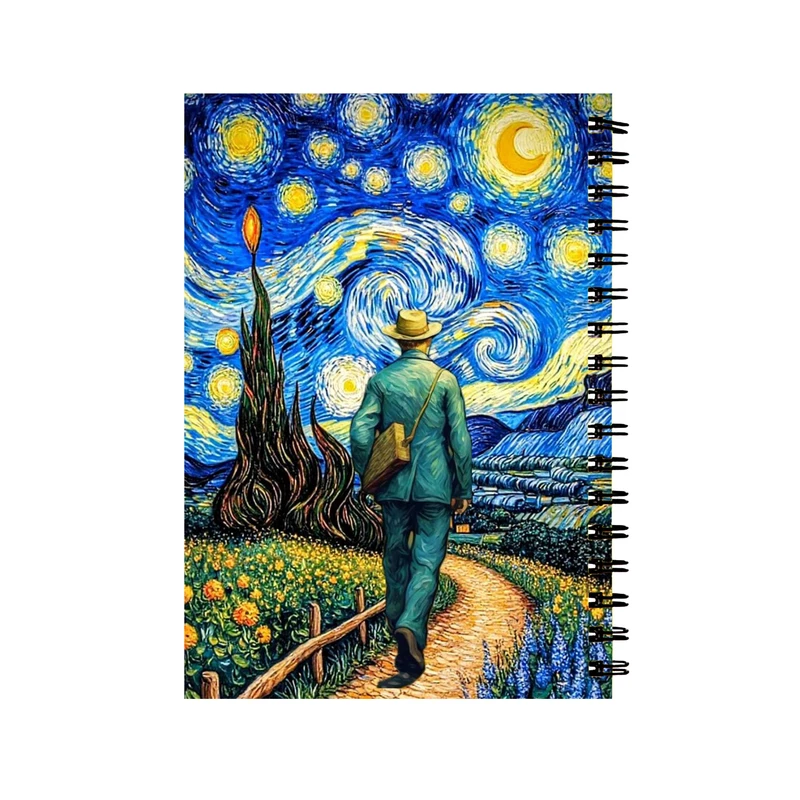دفتر مشق 60 برگ مدل ونگوک شب پرستاره 010