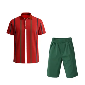 ست پولوشرت آستین کوتاه و شلوارک راحتی مردانه مدل 46468