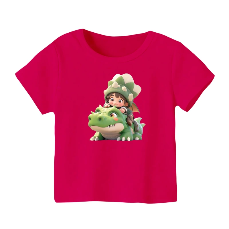 تی شرت آستین کوتاه بچگانه مدل دایناسور کد ۱۳