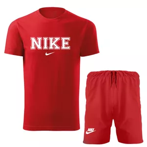 ست تی شرت و شلوارک مردانه مدل 14010719 رنگ قرمز