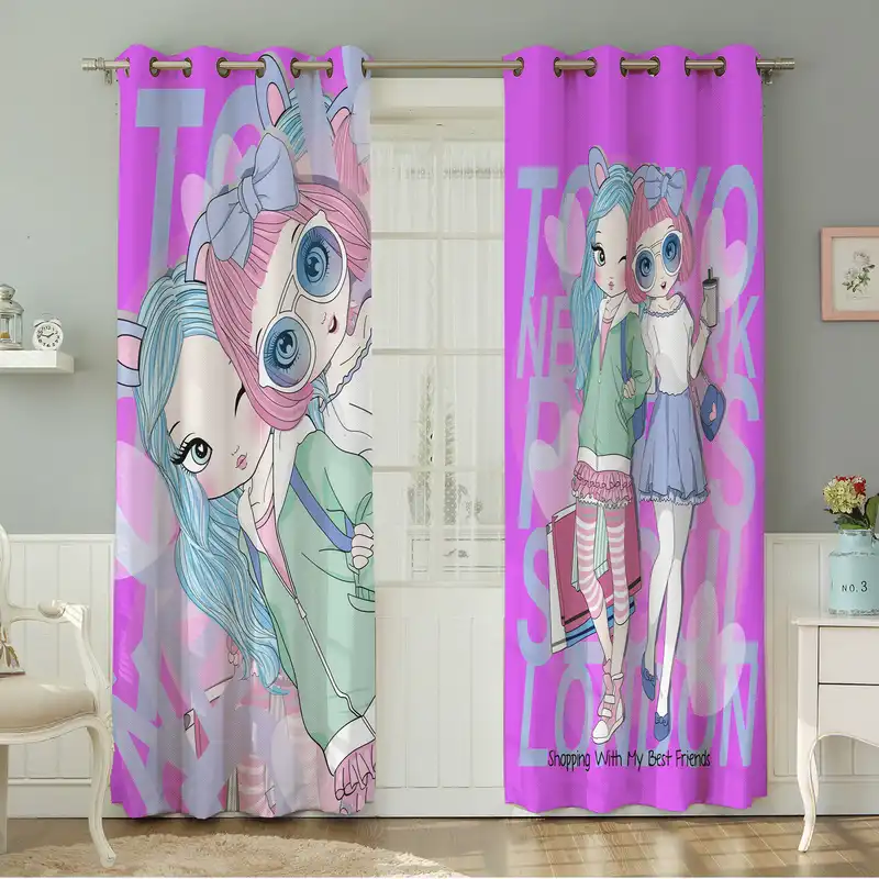 پرده نیروانا طرح کودک مدل مخمل کد 5109 سایز 140×280 سانتی متر