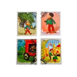 تمبر یادگاری طرح کارتونی کد toon-800 مجموعه 4 عددی