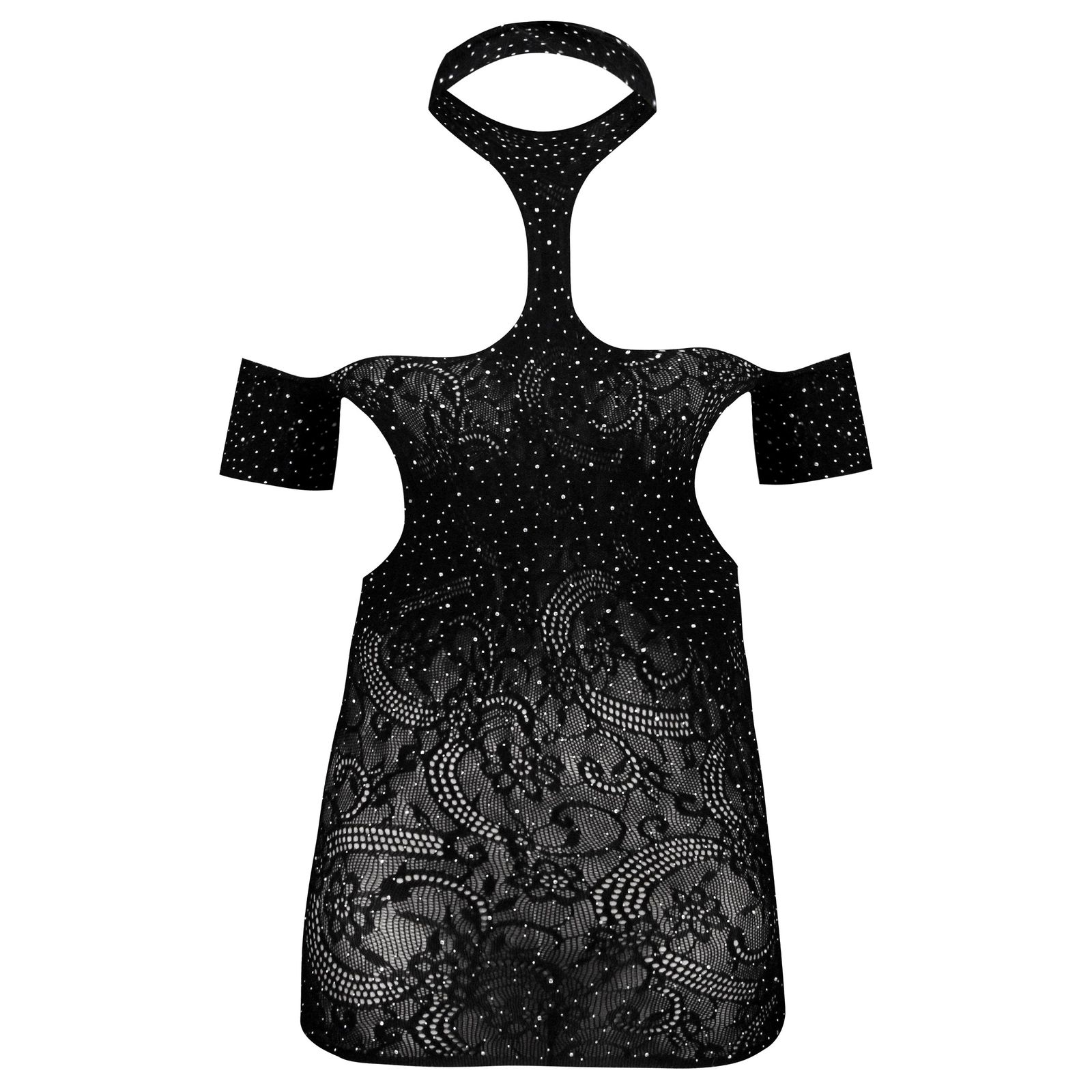 لباس خواب زنانه ماییلدا مدل نگین دار فانتزی کد 4860-7185 رنگ مشکی -  - 1