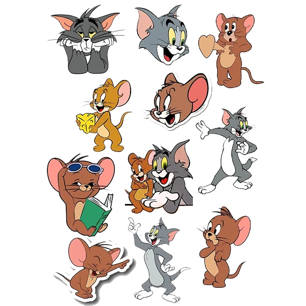 استیکر پارچه و لباس پاد آفرین طرح تام و جری کد 2541