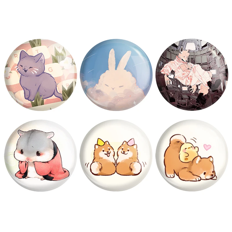  مگنت خندالو طرح حیوانات بامزه کد 1257B مجموعه 6 عددی