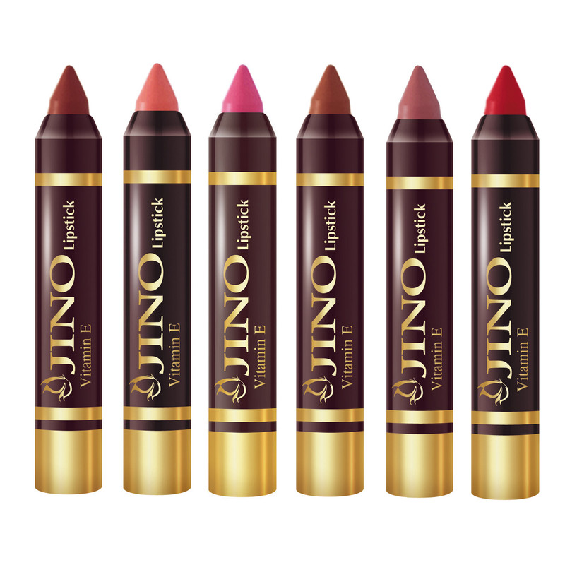 رژ لب مدادی ژینو مدل JIS1 مجموعه 6 عددی