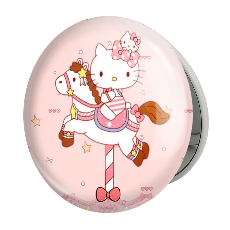 آینه جیبی خندالو طرح هلو کیتی Hello Kitty مدل تاشو کد 2478 