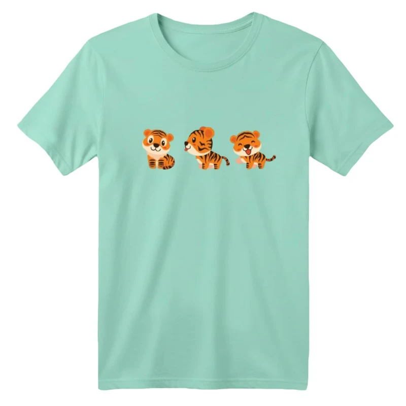 تی شرت آستین کوتاه بچگانه مدل ببر کد ۲