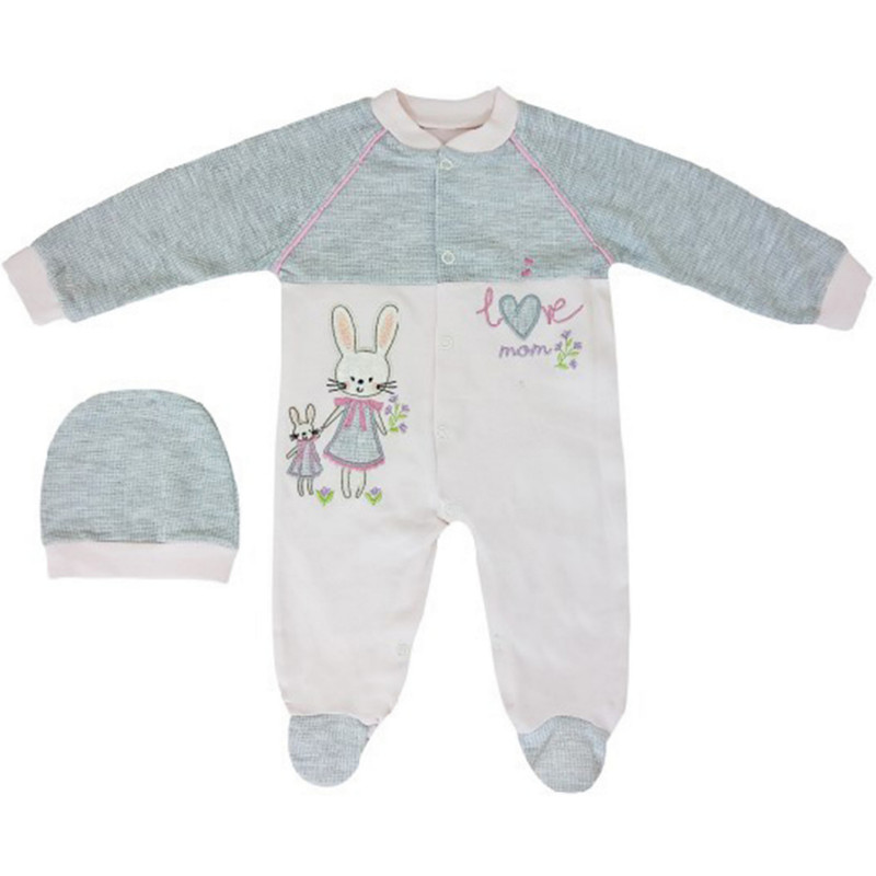ست سرهمی و کلاه نوزادی مدل esa baby