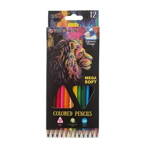 مداد رنگی 12 رنگ تیانبون مدل LION کد A05