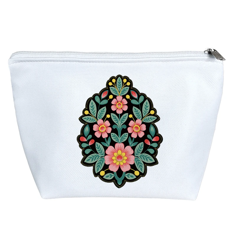 کیف لوازم آرایش دخترانه خندالو مدل گلدوزی گل کد H628